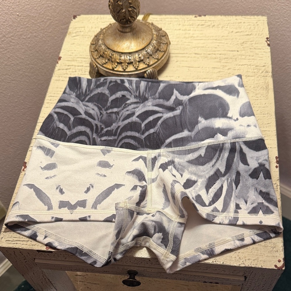 lululemon athletica Gray and White Athletic Shorts